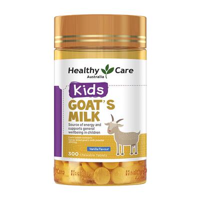 HealthyCare澳洲进口营养山羊奶咀嚼片钙片儿童成长香草味300粒