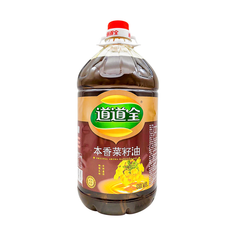 道道全本香菜籽油5L家用非转基因物理压榨三级菜油本香食用油
