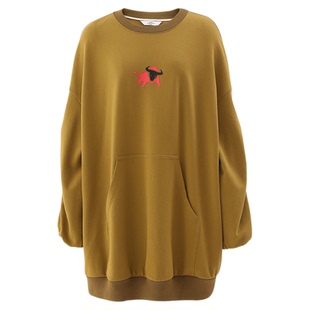 【会员价282元】AUM噢姆春季黄绿色套头卫衣棉女时尚休闲上衣