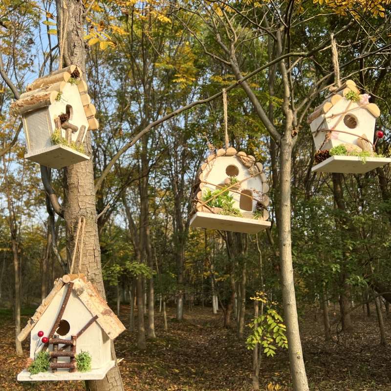 木质小房子摆设挂件户外庭院花园幼儿园自然角装饰摆件道具布置