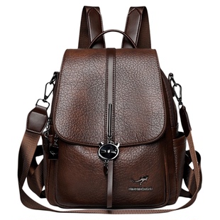 正品双肩包女真皮2025新款女士软皮旅游背包大容量防水休闲电脑包