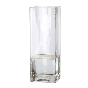 方形落地玻璃花瓶大号特大透明富贵竹插花百合花水养客厅现代简约