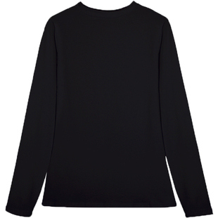 小半高领打底衫女紧身纯黑色长袖秋冬装百搭纯棉薄款短款上衣服