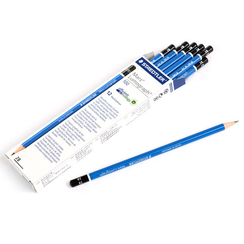 德国施德楼Staedtler 蓝杆 100 多灰度铅笔 素描铅笔