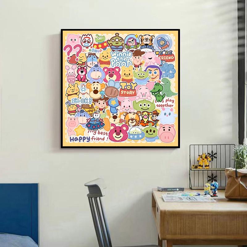 卡通大家族钻石画2025新款手工简单儿童5d贴钻十字绣客厅卧室满钻