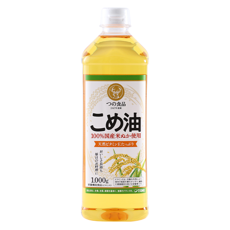 TSUNO筑野米糠油日本进口食用油非转基因稻米油凉拌热炒油炸1000g