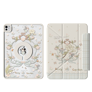 ipadair7保护套新款pro磁吸旋转ipad11平板壳mini7适用苹果10代9防弯摔air654透明13寸全包无笔槽可拆分8高级