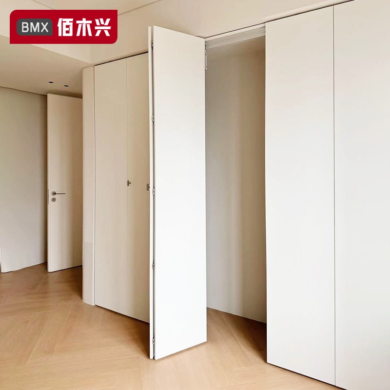 衣柜折叠门省空间网红衣橱隔断门储物间隐形门推拉门衣帽间折叠门