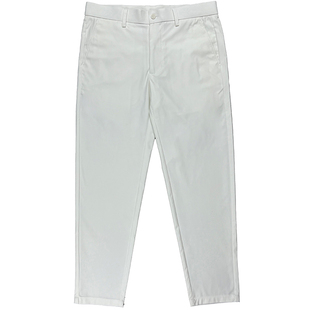 秋冬厚款小直筒九分裤男士修身白色免烫休闲商务高端西裤透气抗皱