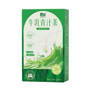 【牛乳青汁茶】哈纳斯乳业新疆牛乳茶青汁抹茶粉速溶冲泡热饮