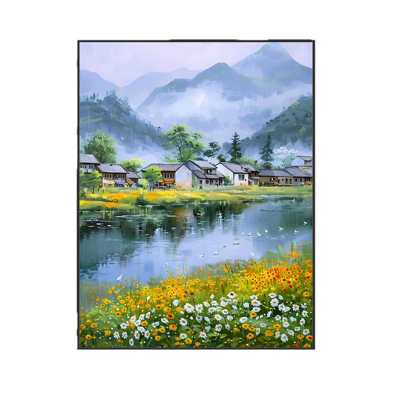 江南水乡diy数字油画高级感风景