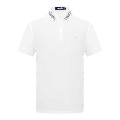 Navigare意大利小帆船夏季新款翻领polo衫男短袖黑色纯棉休闲T恤