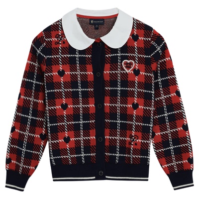 POLOWALK翻领学院风提花长袖毛衣