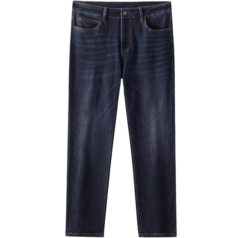 【三防科技】骆驼男装旗舰店直筒弹力牛仔裤春季休闲男裤防泼水