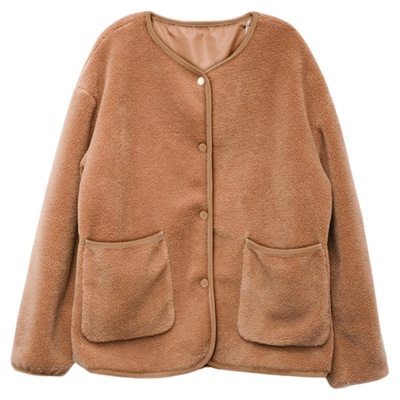 DOVERIST choice系列羊毛颗粒绒休闲圆领外套透气排湿抗磨抗皱