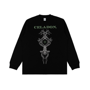 LANCER(兰寺) AW20 CELADON DOUBLE ATTACK TEE 双龙主题印花T恤