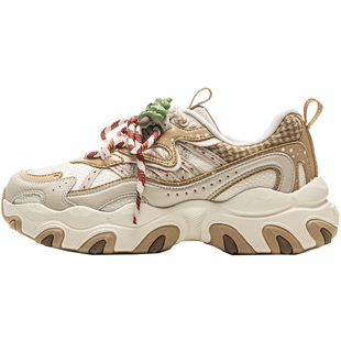 LI-NING李宁女子猫爪LITE 3时尚潮流老爹鞋运动休闲鞋AGCV390-1