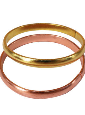 同古男女款纯紫铜光面手镯