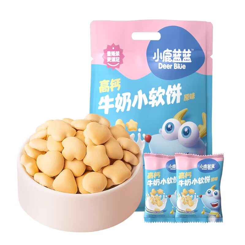 量贩版198g33小包高钙牛奶小软饼
