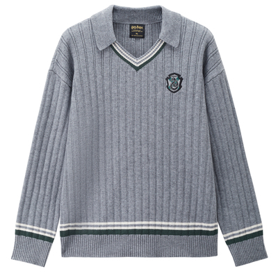 GiordanoV字翻领套头针织衫