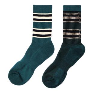 socklab复古毛巾底Pilgrim运动袜彩虹袜两道杠加厚中长筒纯棉袜子