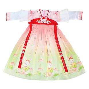 女童汉服中国风超仙长袖连衣裙春款2026新款高端儿童古装襦裙