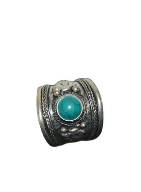 拉萨藏式尼泊尔民族风绿松石戒指