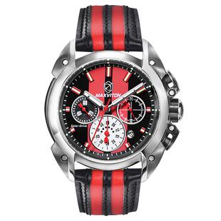 玛斯威顿多功能运动太阳能手表男款时尚防水星期日历光能手表男