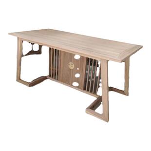 老榆木白茬茶台实木茶桌新中式现代简约禅意白胚家用泡茶桌椅组合