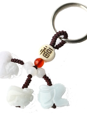 属猪人福羊紫珠三合六合翡翠玉