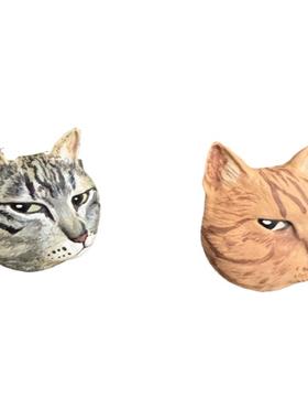 新鲜哥冰箱贴石膏猫头出风口夹