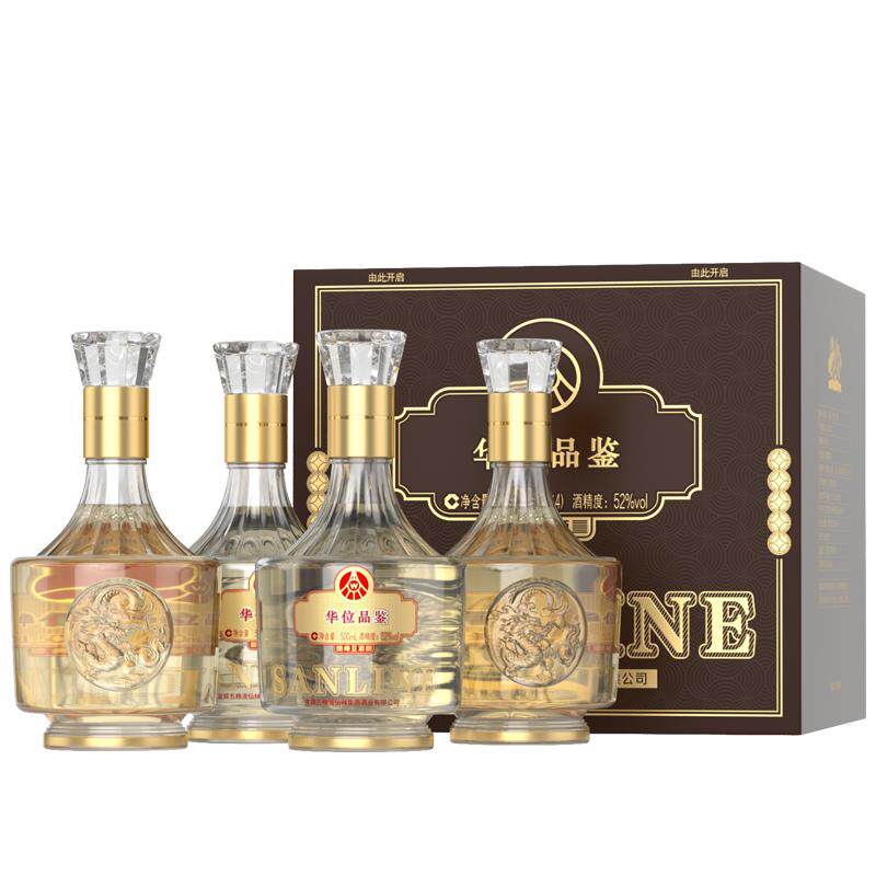 宜宾五粮.液仙林生态华位品鉴 52度 500ml*4 绿豆酒礼盒装