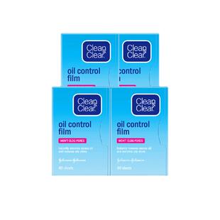【自营】可伶可俐cleanclear蓝粉膜脸面部吸油男女去油控油面巾纸