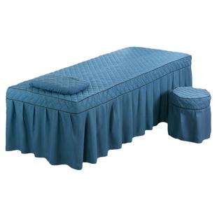 新款美容床罩四件套单件轻奢高档网红按摩床单推拿洗头床套三件套