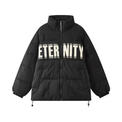 三福2025冬季新款棉衣男麂皮立领加厚情侣款棉服保暖宽松外套棉袄