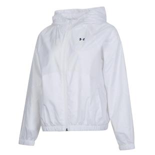 【自营】UA安德玛连帽夹克女款梭织长袖跑步运动上衣宽松透气外套