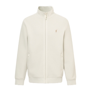 POLOWALK男装卫衣外套2025秋季新品简约绅士立领休闲百搭开衫外套