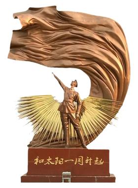 园林景观小品军人文化玻璃钢