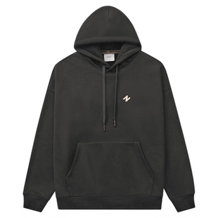 GWIT 基础款潮牌刺绣冬季保暖套头打底衫帽衫加绒加厚连帽卫衣男