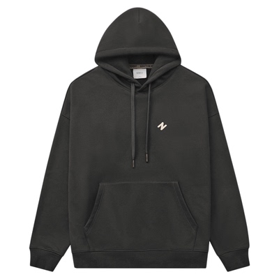 基础款刺绣打底加绒连帽卫衣