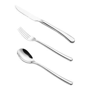 onlycook 304不锈钢刀叉勺套装切牛排专用西餐餐具勺子尖头牛扒刀