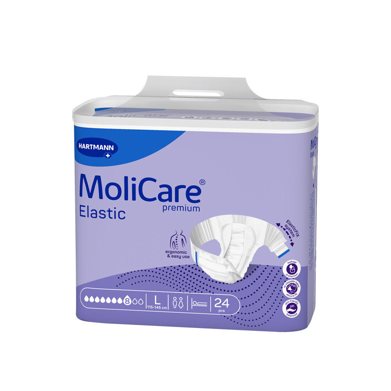 MOLICARE妙力欧洲进口弹性弱酸成人搭扣式纸尿裤老年夜用L码24片