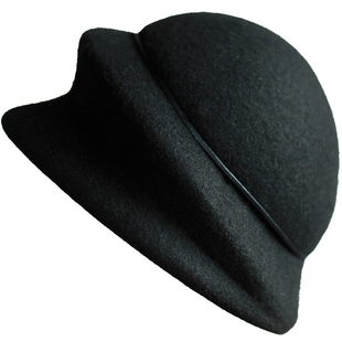 MING 圣诞有派 l du家古董模具羊毛异形圆顶休闲秋冬小礼帽贝雷帽