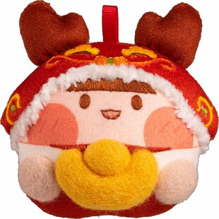 手工刺绣diy材料包羊毛毡福娃玩偶随身饰品祈福布偶挂件情侣礼物