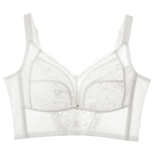 美思内衣收副乳调整型大胸显小夏季超薄款文胸全罩杯胸罩无钢圈