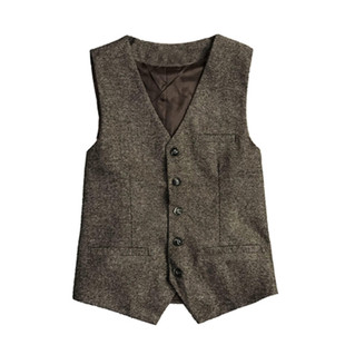 nick wooster秋冬男装人字纹羊毛粗花呢修身西服马甲英伦复古马夹