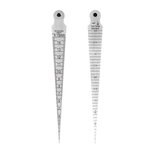 不锈钢间隙尺锥形尺楔形塞尺三角孔尺孔径规高精度1-15mm哑光间隙