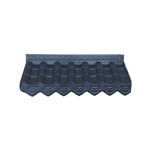 仿古树脂一体瓦中式屋檐门头装饰瓦塑料屋顶瓦片围墙瓦滴水琉璃瓦