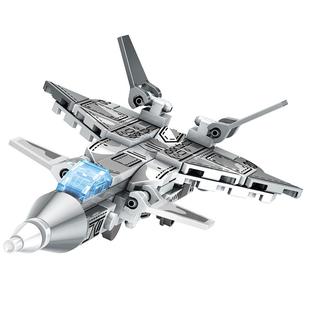 启蒙歼20战斗机装甲车导弹车坦克模型军事具玩儿童益智力拼装积木