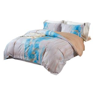 恒源祥家访活性印花100支数码现代天丝绒四件套水洗套件床品